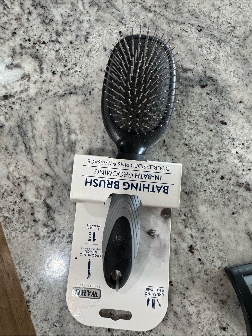 Wahl Black & Gray In-Bath Dog Bathing Brush